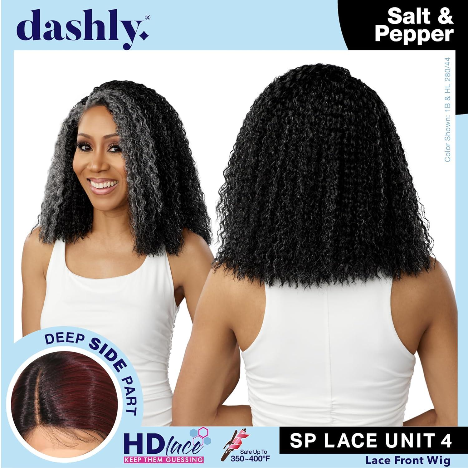imageSensationnel Dashly Lace Saltandpepper Wig Sp Unit 4 Hand Tied Laceparting Ear to Ear Synthetic 1 JETBLACK1 JETBLACK