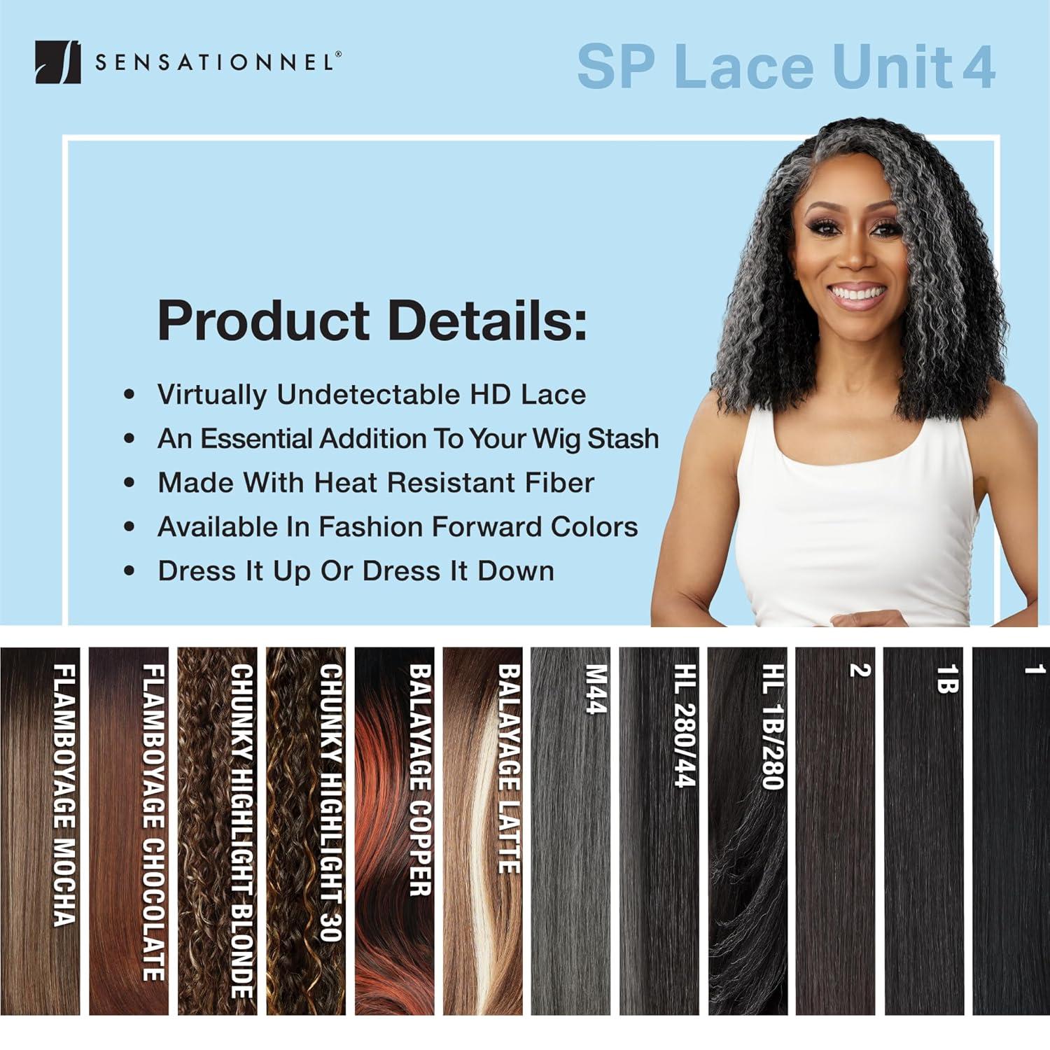 imageSensationnel Dashly Lace Saltandpepper Wig Sp Unit 4 Hand Tied Laceparting Ear to Ear Synthetic 1 JETBLACKBALAYAGELATTE