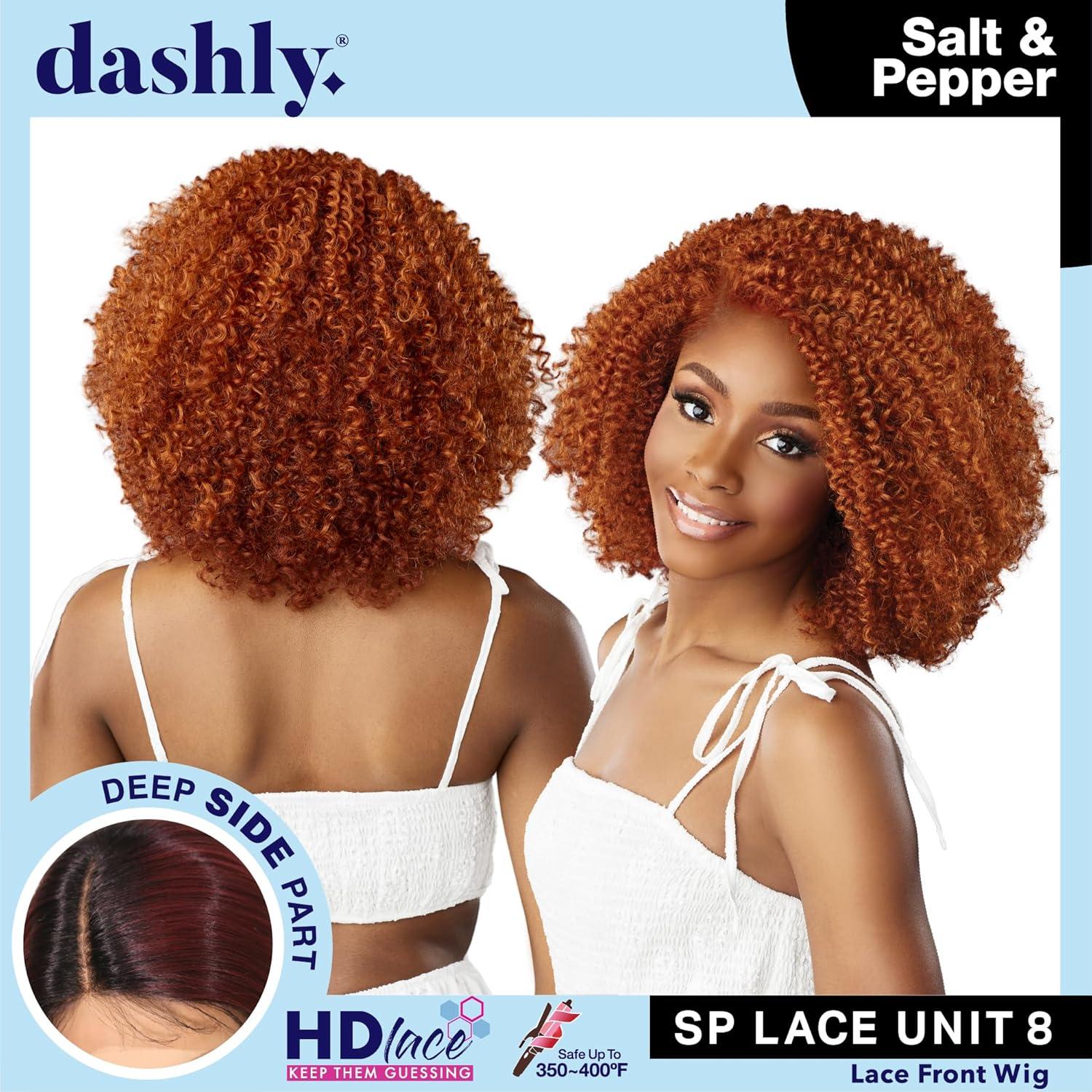 imageSensationnel Dashly Lace Saltandpepper Wig Sp Unit 8 Hand Tied Laceparting Ear to Ear Synthetic HL1B34TH227