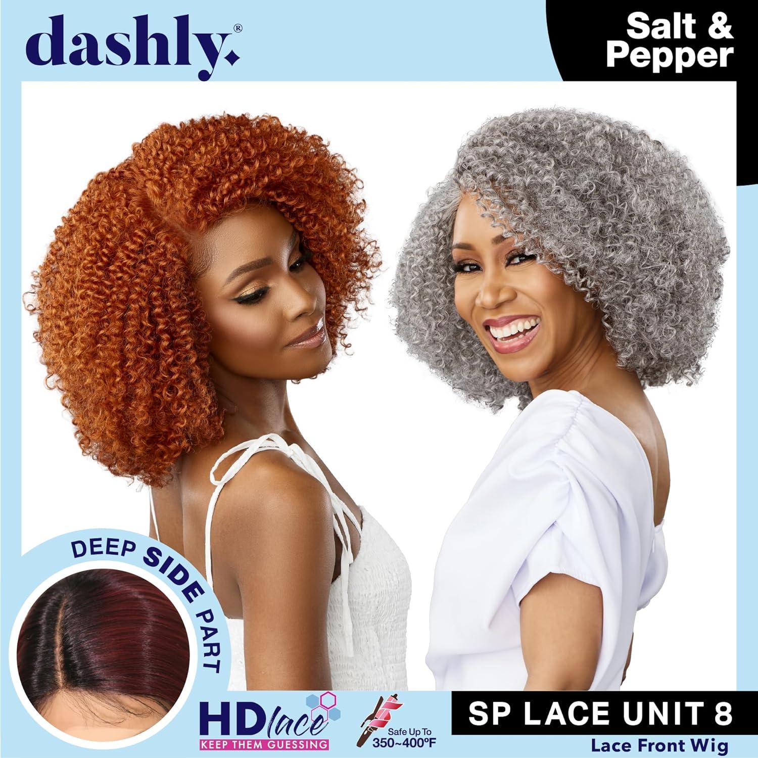 imageSensationnel Dashly Lace Saltandpepper Wig Sp Unit 8 Hand Tied Laceparting Ear to Ear Synthetic HL1B34TH227