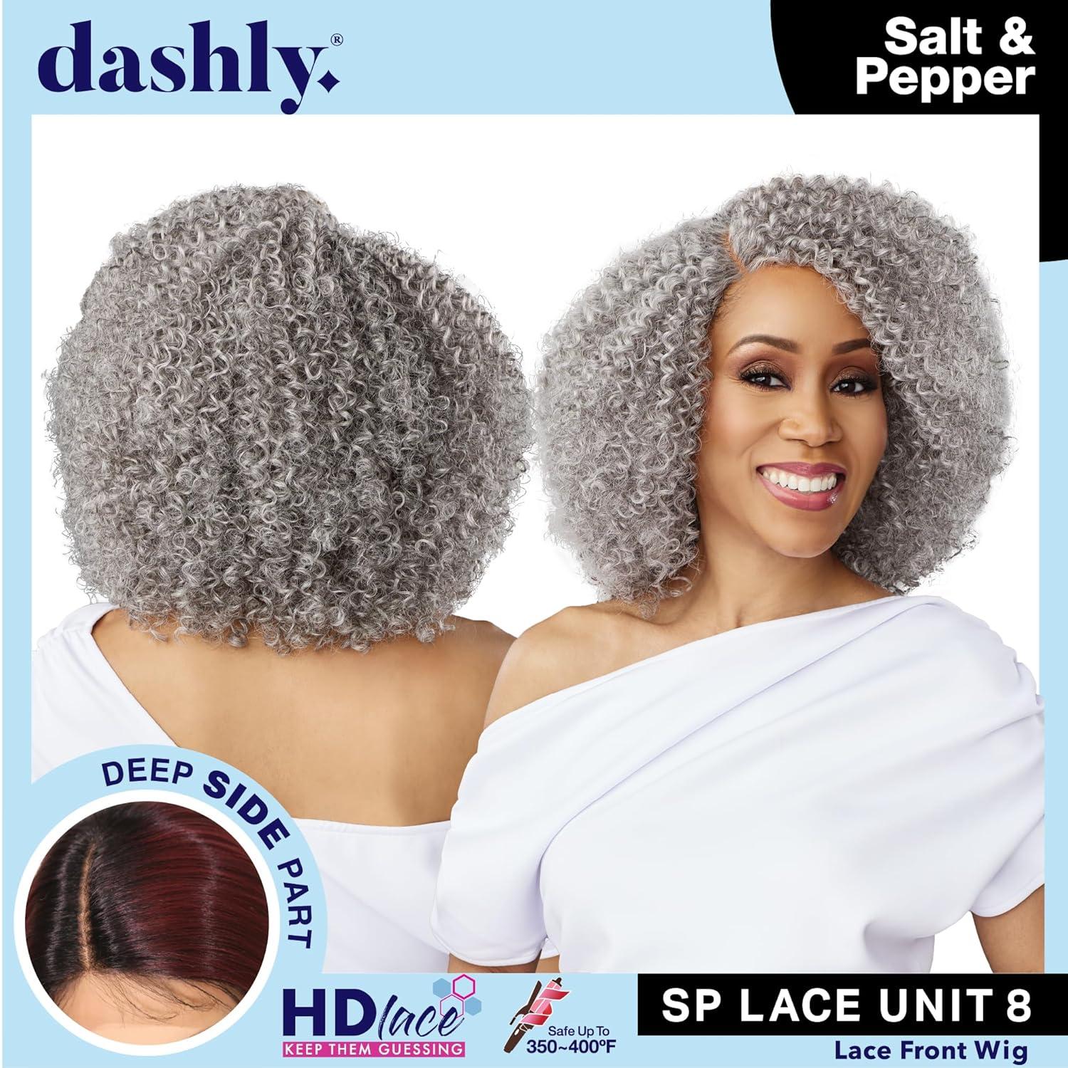 imageSensationnel Dashly Lace Saltandpepper Wig Sp Unit 8 Hand Tied Laceparting Ear to Ear Synthetic HL1B34TH230