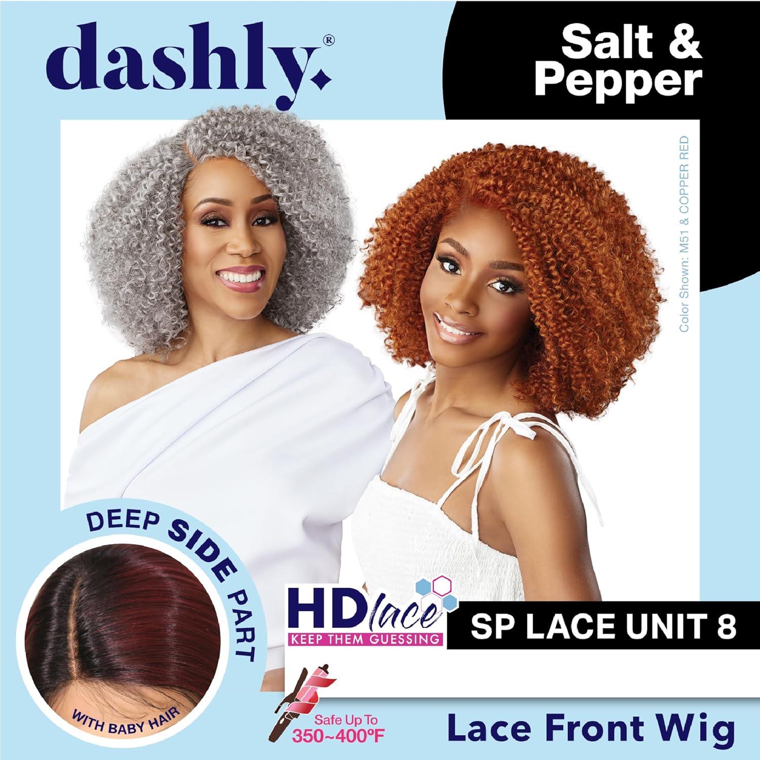 imageSensationnel Dashly Lace Saltandpepper Wig Sp Unit 8 Hand Tied Laceparting Ear to Ear Synthetic HL1B34TH230
