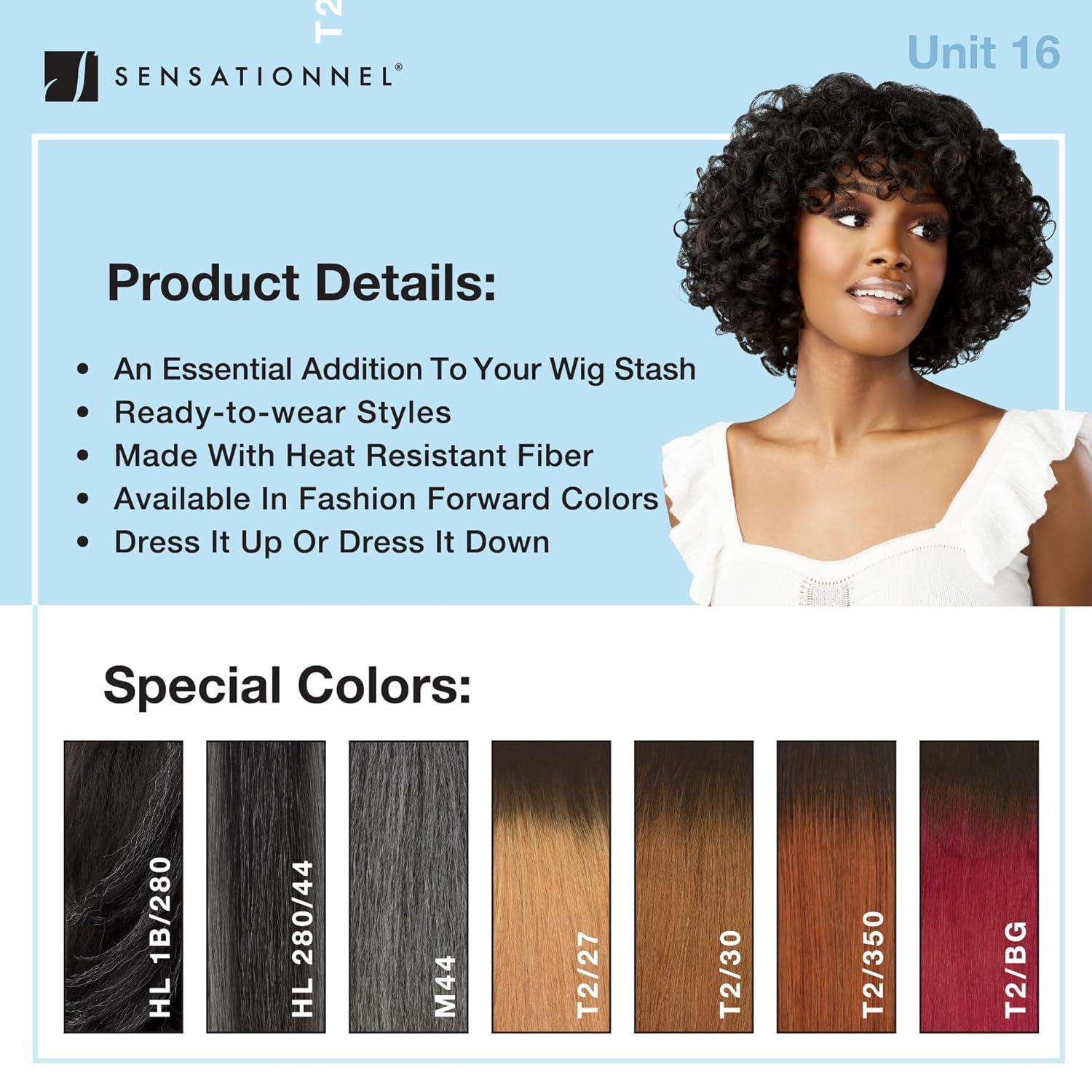 imageSensationnel Dashly Wig Unit 16 Non Lace Cap Ready to Wear Ear to Ear Lacepart Synthetic 1 JETBLACKT227