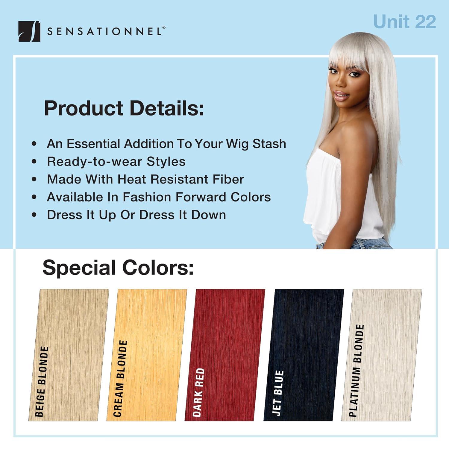 imageSensationnel Dashly Wig Unit 22 Non Lace Cap Ready to Wear Ear to Ear Lacepart Synthetic 1 JETBLACKBEIGEBLONDE