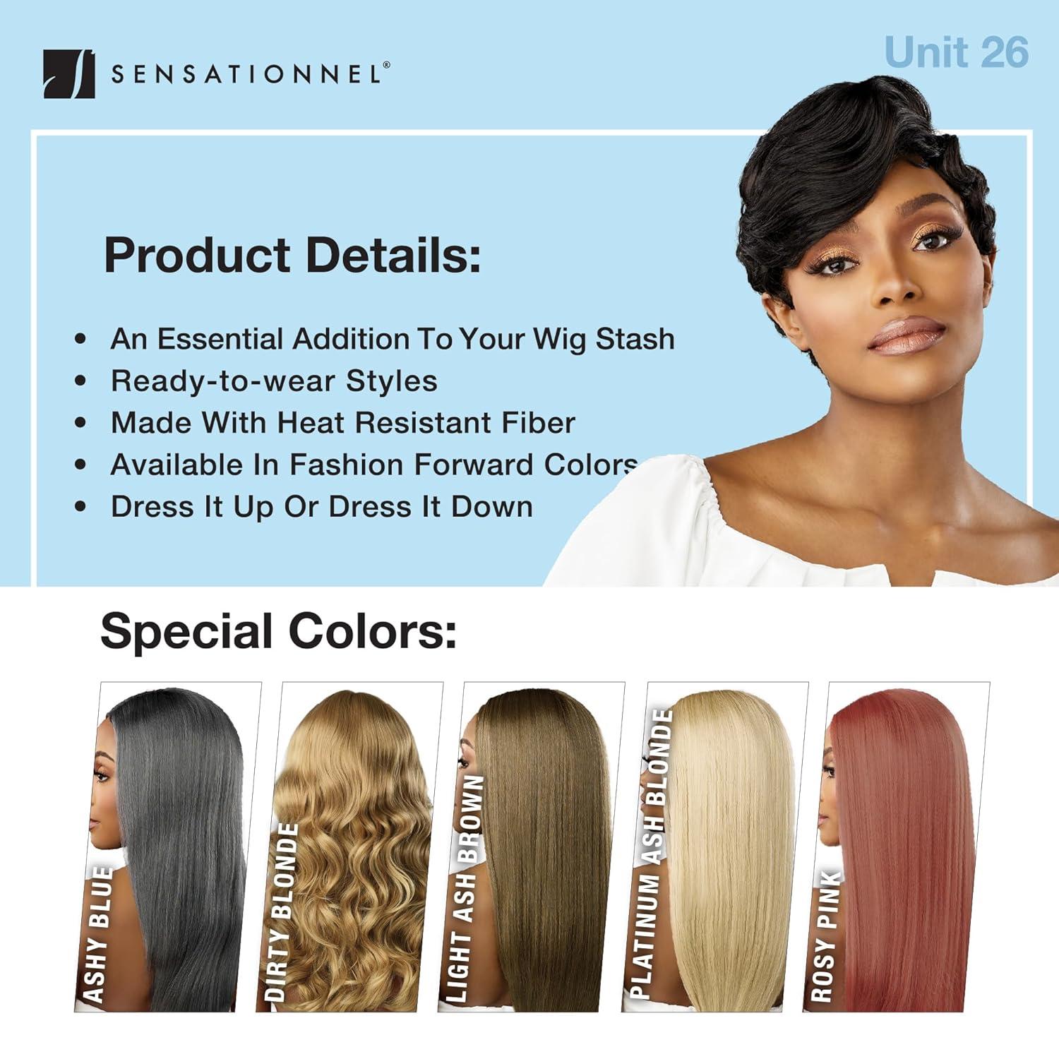 imageSensationnel Dashly Wig Unit 26 Non Lace Cap Ready to Wear Synthetic 1 JETBLACK2 DARKBROWN