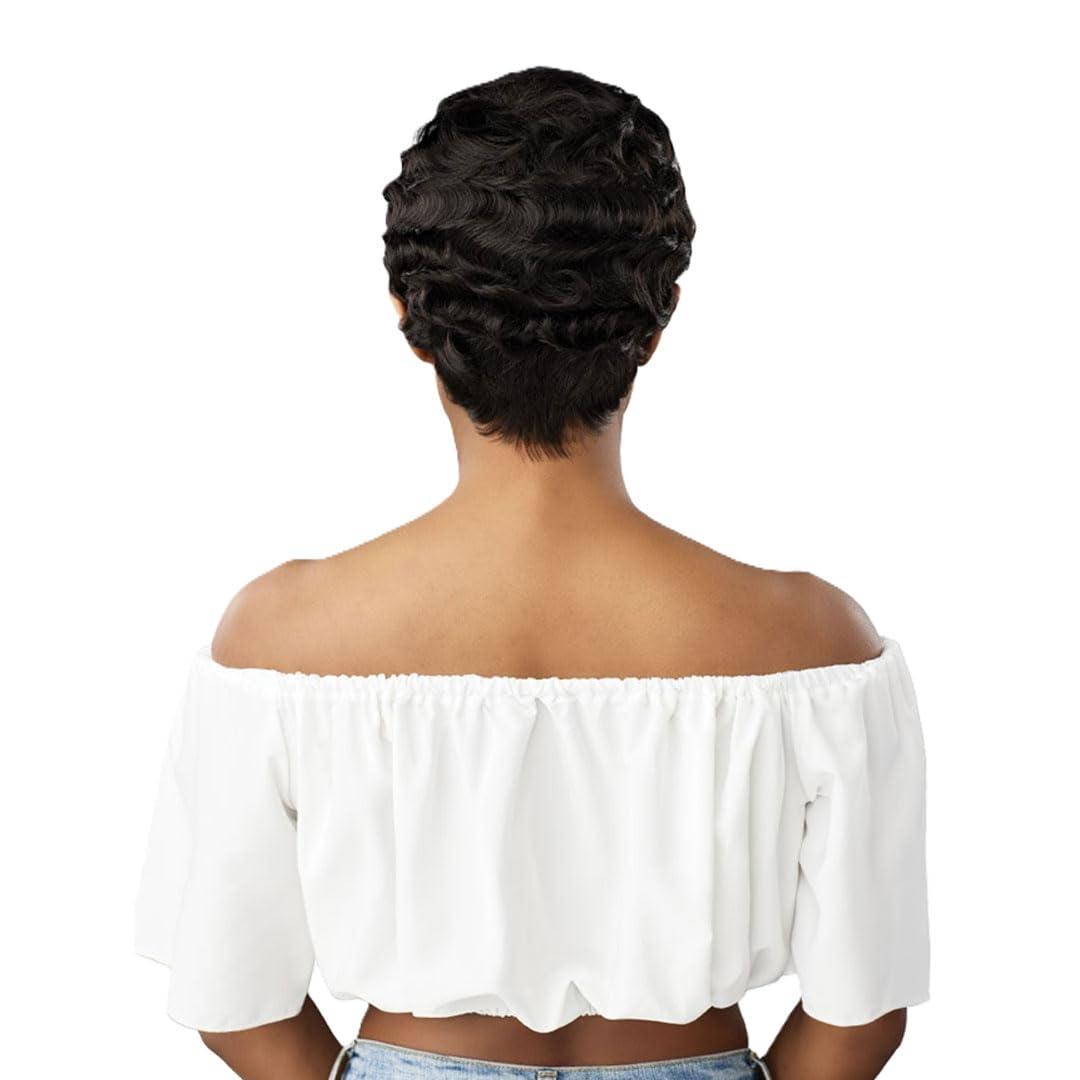 imageSensationnel Dashly Wig Unit 26 Non Lace Cap Ready to Wear Synthetic 1 JETBLACKLIGHTASHBROWN