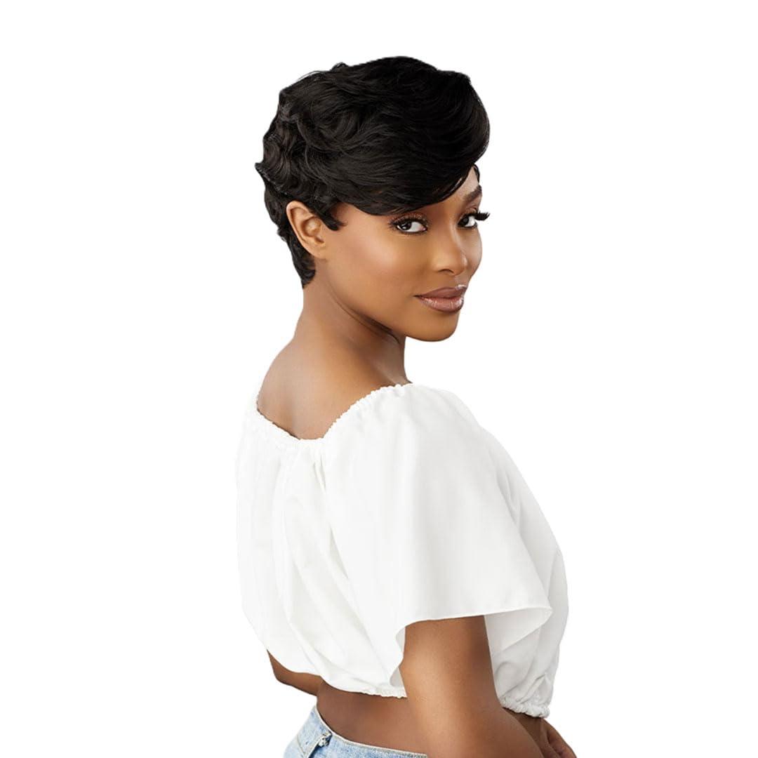 imageSensationnel Dashly Wig Unit 26 Non Lace Cap Ready to Wear Synthetic 1 JETBLACKLIGHTASHBROWN