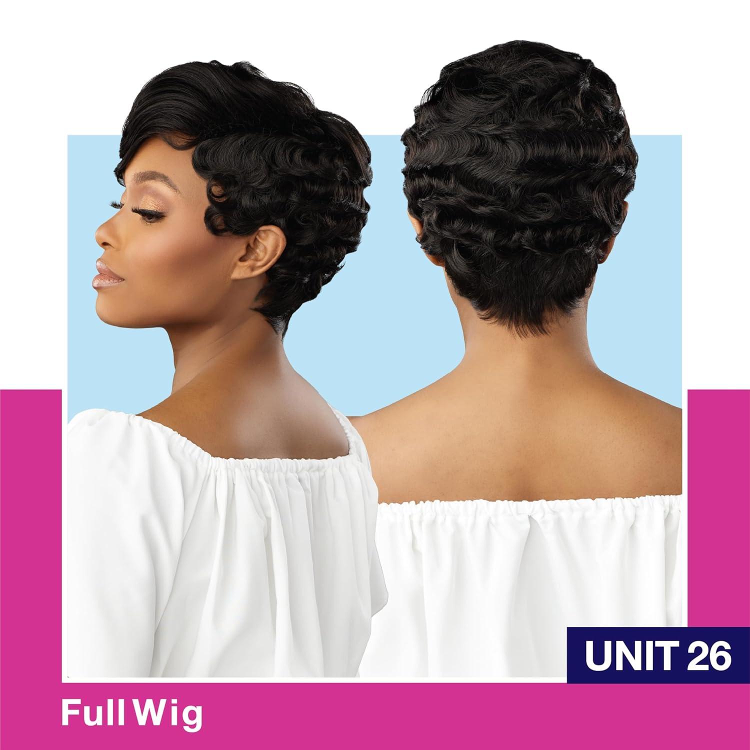 imageSensationnel Dashly Wig Unit 26 Non Lace Cap Ready to Wear Synthetic 1 JETBLACKPLATINUMASHBLONDE