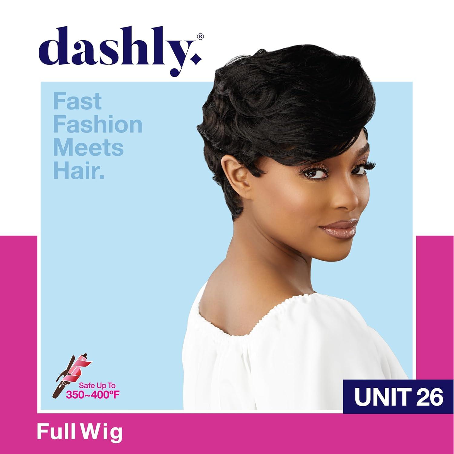 imageSensationnel Dashly Wig Unit 26 Non Lace Cap Ready to Wear Synthetic 1 JETBLACKROSYPINK