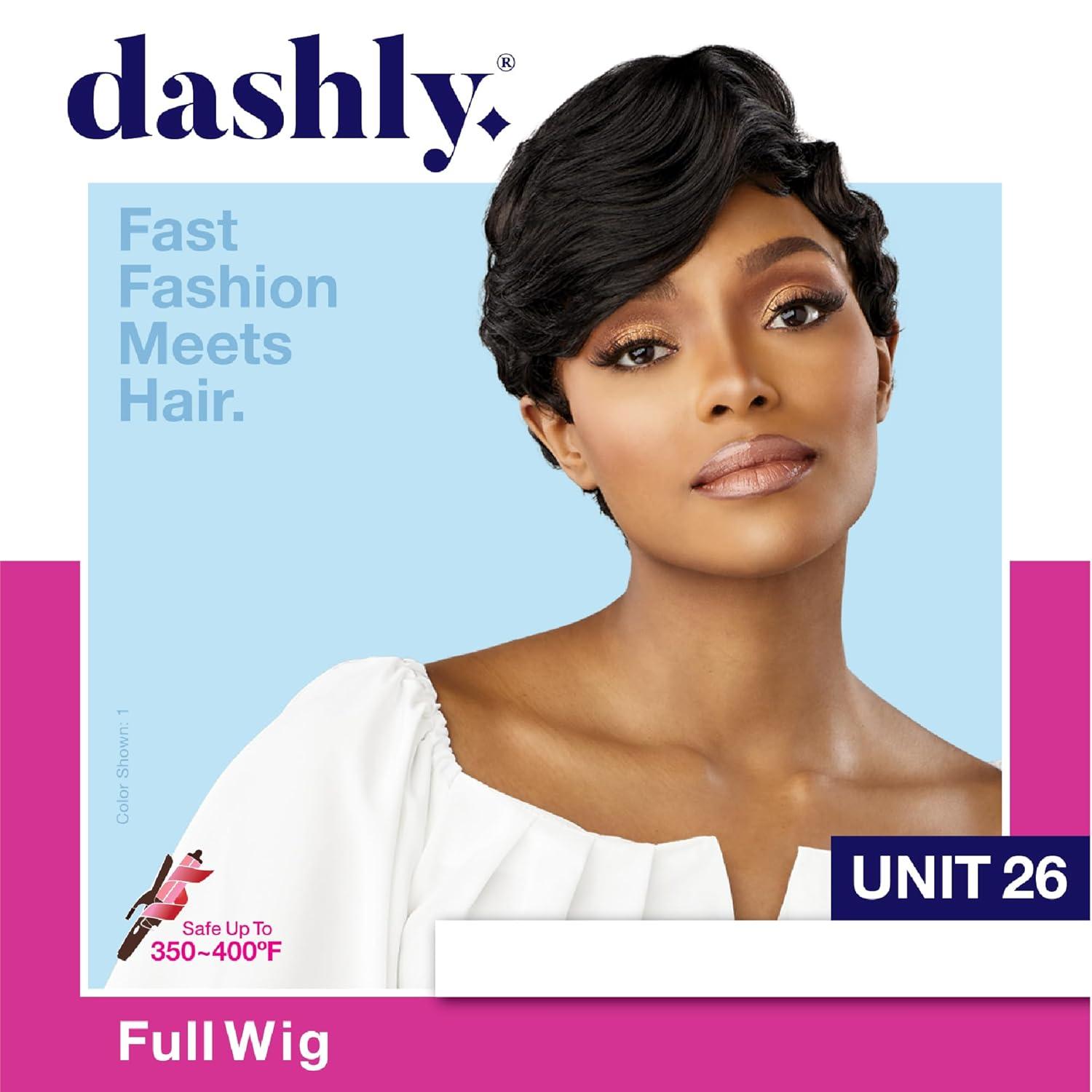 imageSensationnel Dashly Wig Unit 26 Non Lace Cap Ready to Wear Synthetic 1 JETBLACKROSYPINK