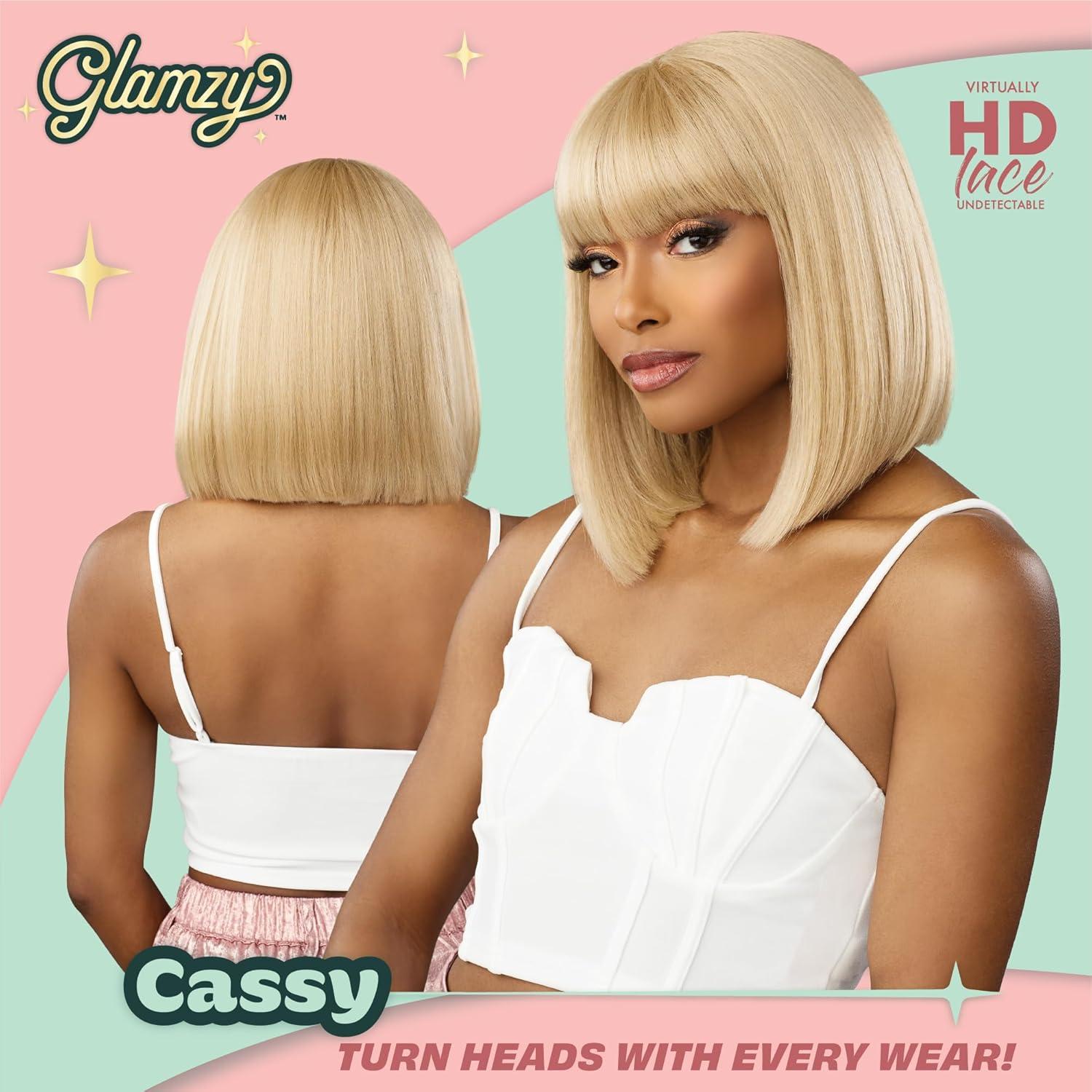 imageSensationnel Glamzy Lace Crown Wig Cassy Glueless Hand Tied CrownArea Synthetic Hair 1 JETBLACK1B OFFBLACK