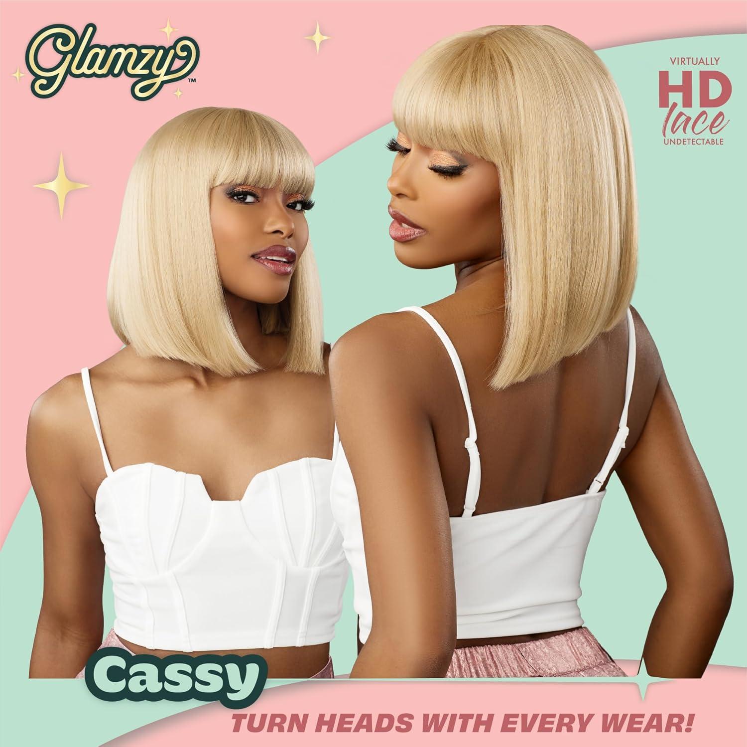 imageSensationnel Glamzy Lace Crown Wig Cassy Glueless Hand Tied CrownArea Synthetic Hair 1 JETBLACK1B OFFBLACK