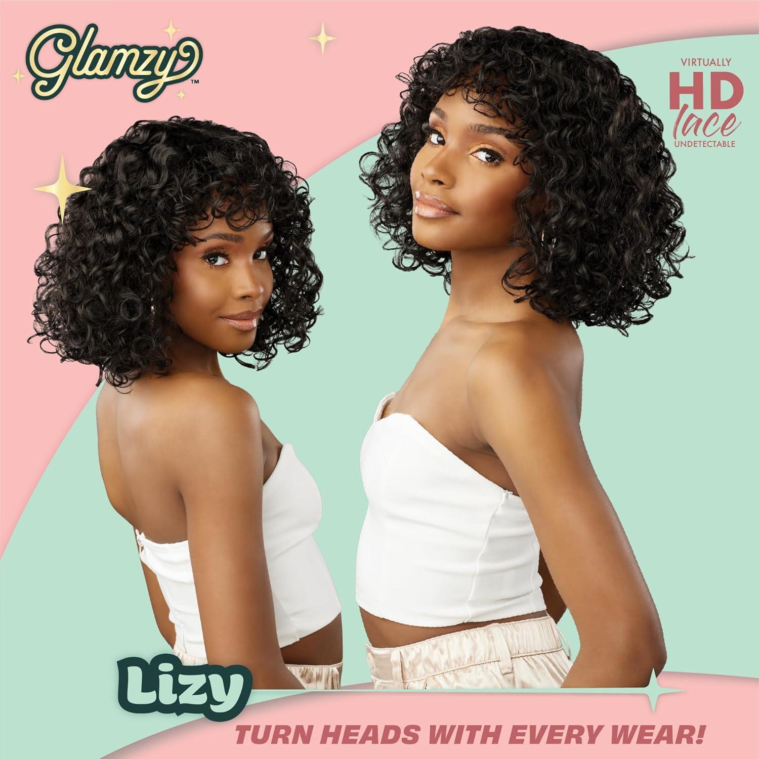 imageSensationnel Glamzy Lace Crown Wig Lizy Glueless Hand Tied CrownArea Synthetic Hair 1 JETBLACKCOPPERPUMPKIN