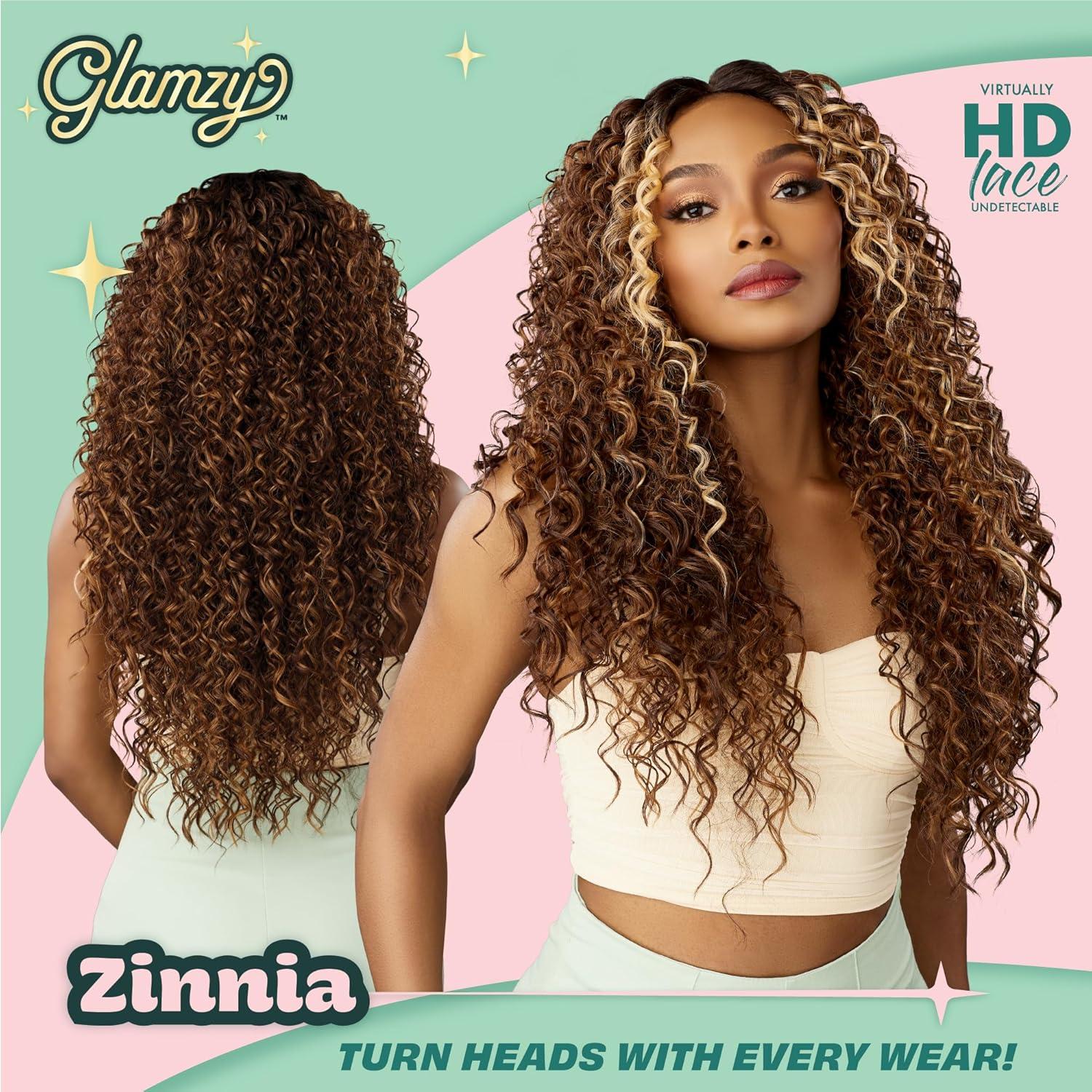 imageSensationnel Glamzy Lace Part Wig Zinnia Glueless Hand Tied Wider V Parting Synthetic Hair 1 JETBLACK1B OFFBLACK