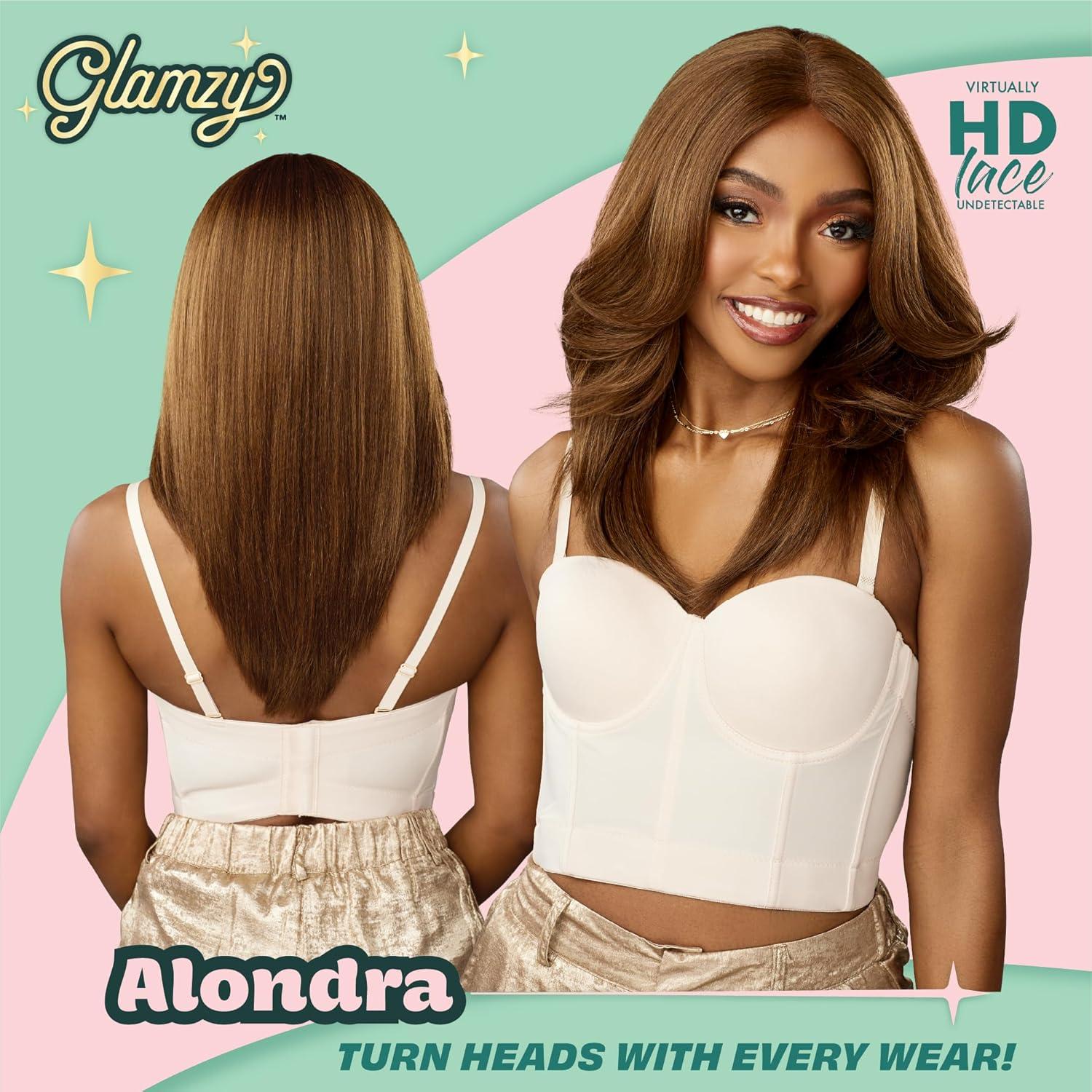imageSensationnel Glamzy Lace Part Wigs Alondra Glueless Hand Tied Wider Parting Synthetic Hair 1 JETBLACKMOCHABROWN