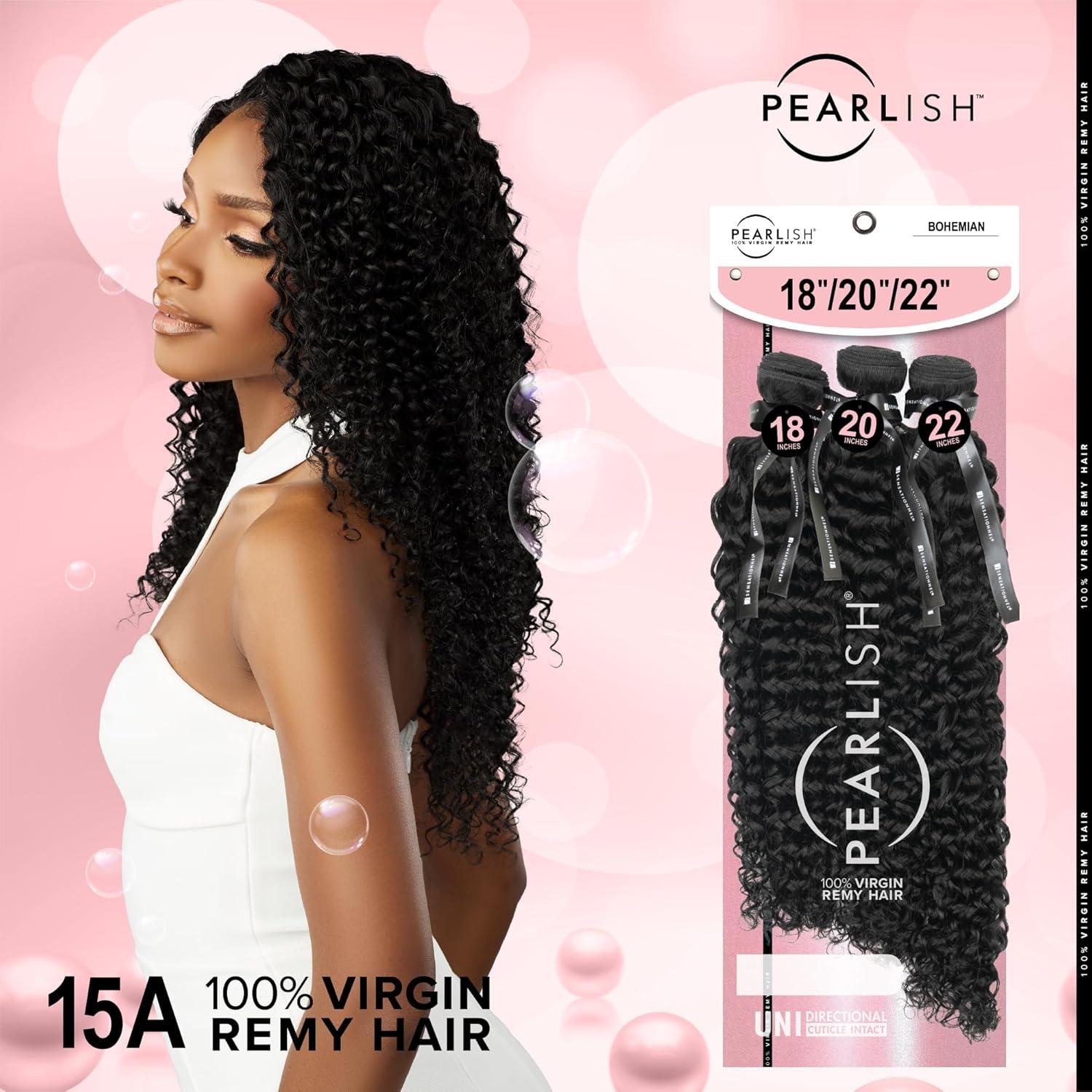 imageSensationnel Pearlish Multi Bundle Bohemian Deep Pearl Conditioned 15a Remy Beauty Supply Hair Sew In or Glue On Human Hair Layered Lengths 10 12 14 inch NATURALNATURAL