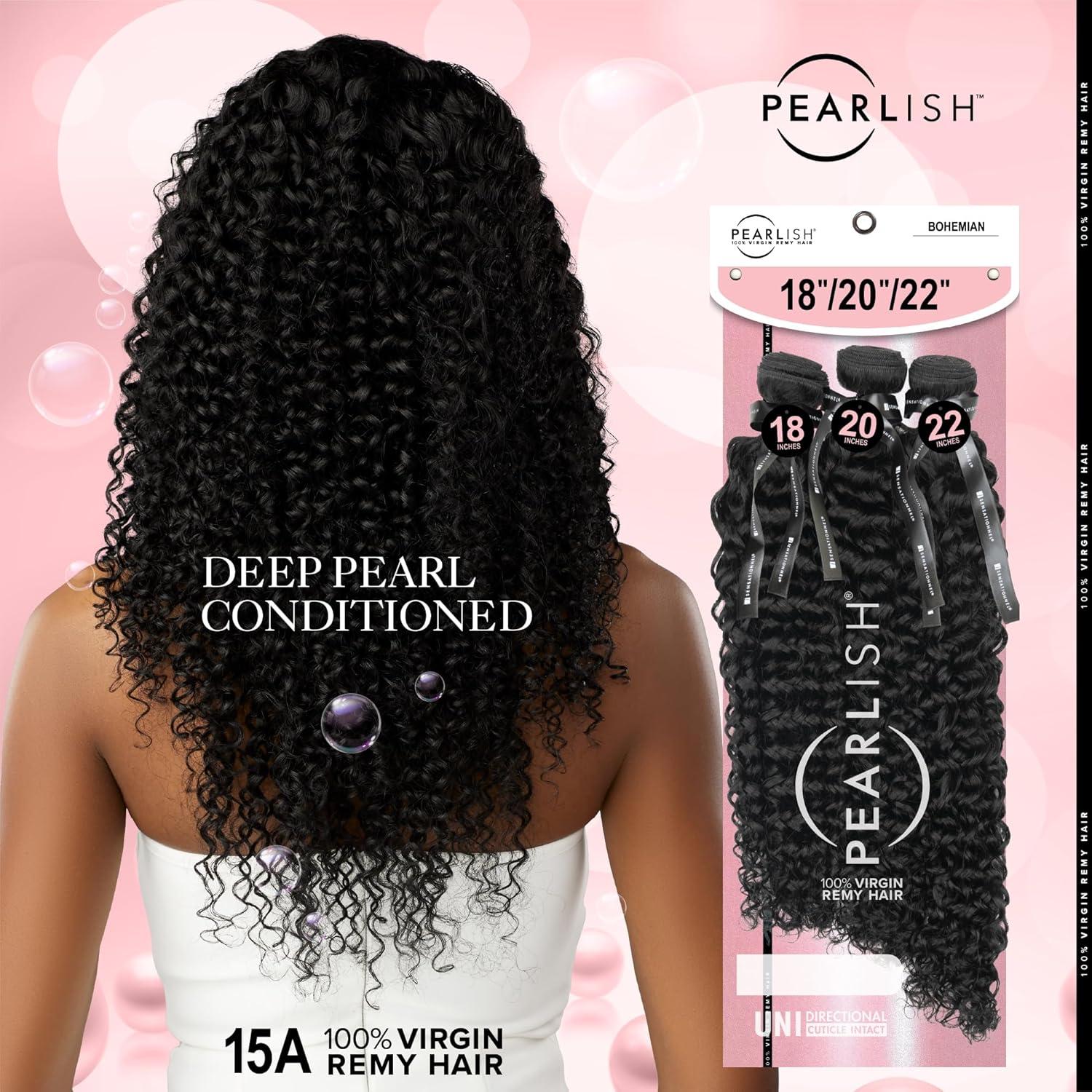 imageSensationnel Pearlish Multi Bundle Bohemian Deep Pearl Conditioned 15a Remy Beauty Supply Hair Sew In or Glue On Human Hair Layered Lengths 10 12 14 inch NATURALNATURALBLACK