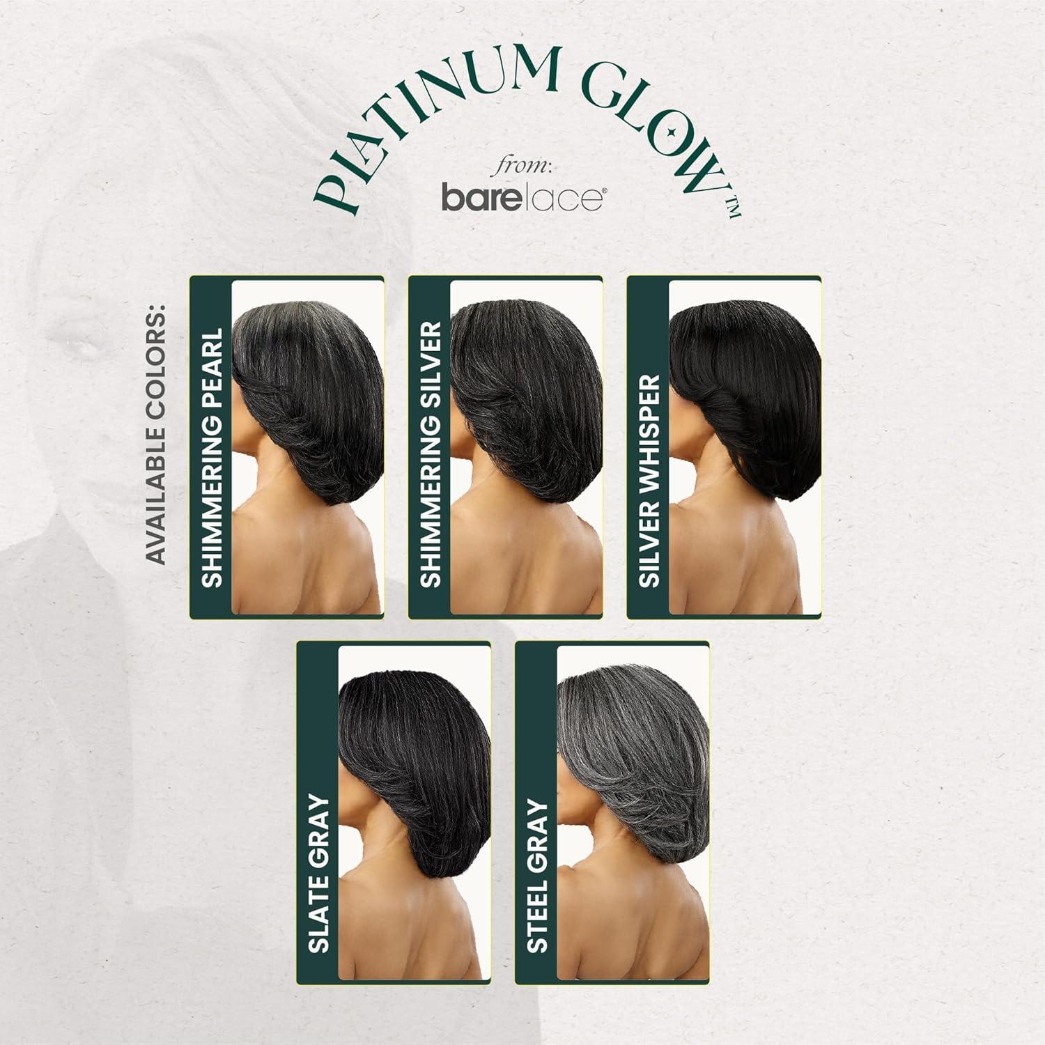 imageSensationnel Platinum Glow 13X6 Wig Coraline Lacefrontal Glueless human hair blend Preplucked Hairline 1 JETBLACK1B OFFBLACK