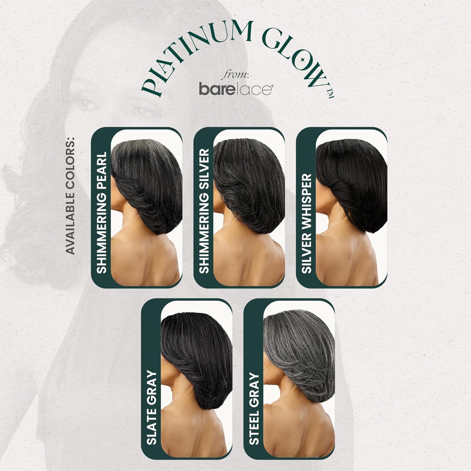 imageSensationnel Platinum Glow 13X6 Wig Nadine Lacefrontal Glueless human hair blend Preplucked Hairline 1 JETBLACKSILVERWHISPER
