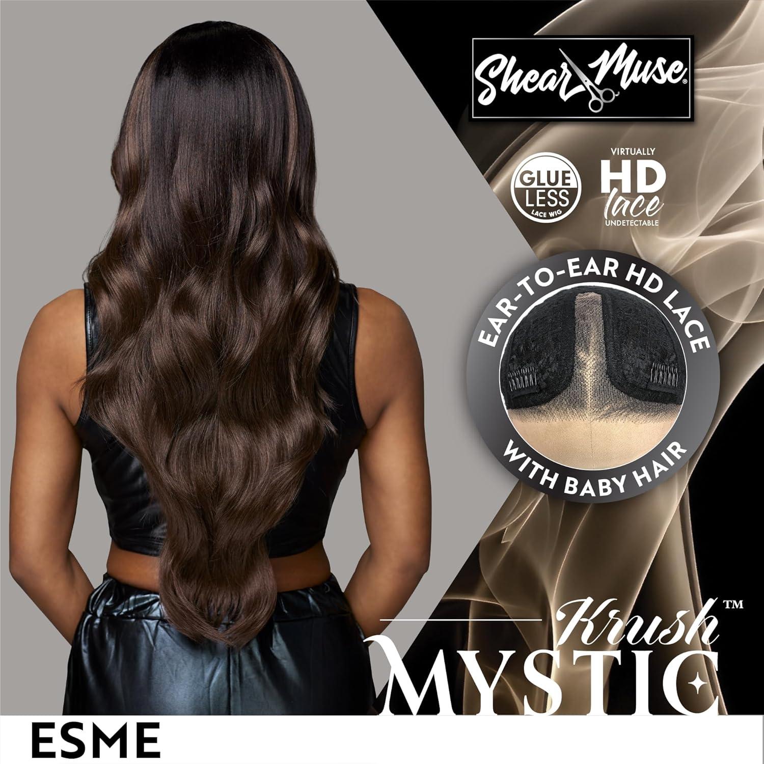 imageSensationnel Shearmuse Mystic Krush Lace Wig Esme Glueless Synthetic Preplucked Hairline Deep Laceparting Hand Tied BALAYAGEOLIVEBEIGEBALAYAGEOLIVEBEIGE