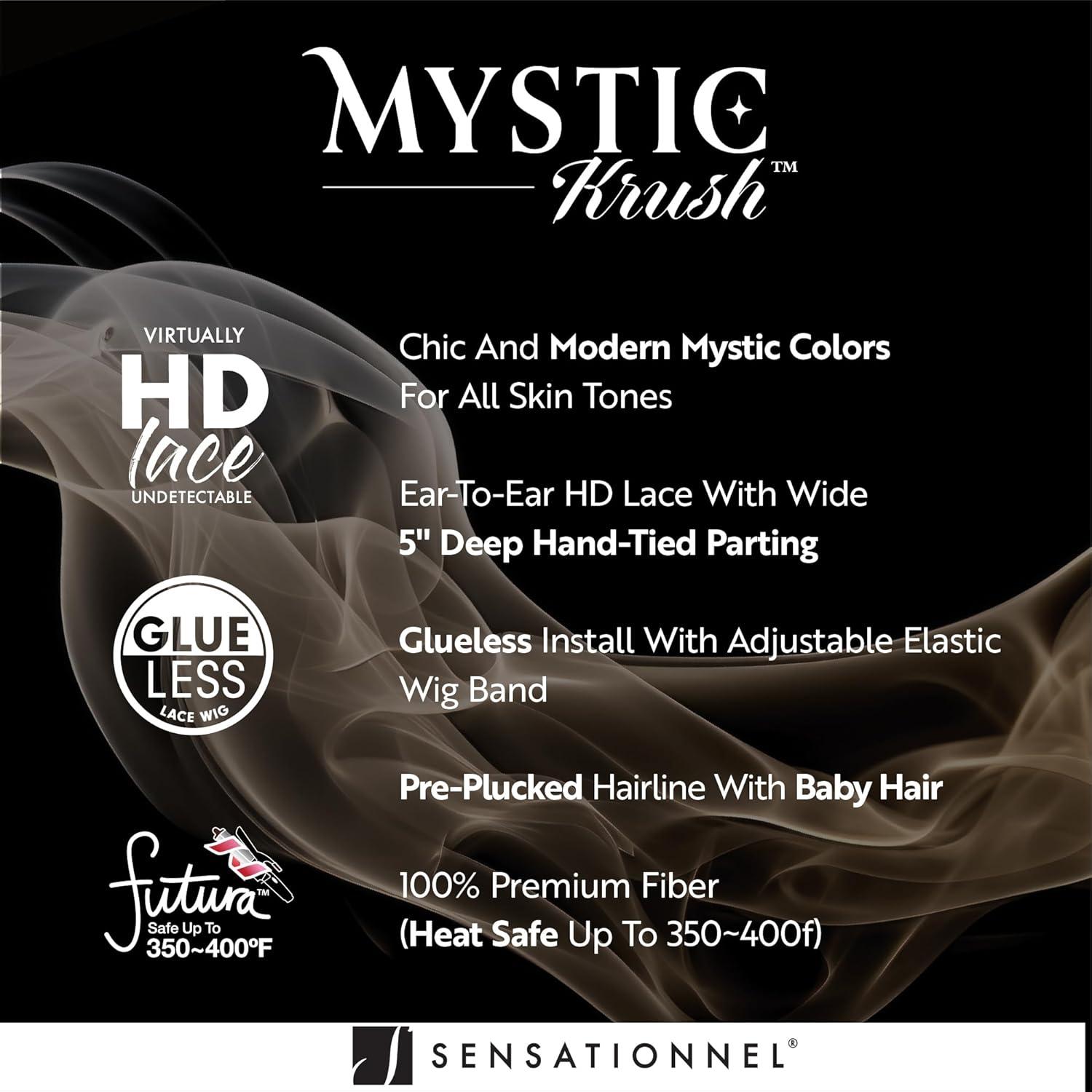 imageSensationnel Shearmuse Mystic Krush Lace Wig Esme Glueless Synthetic Preplucked Hairline Deep Laceparting Hand Tied BALAYAGEOLIVEBEIGEBALAYAGESMOKYVIOLET