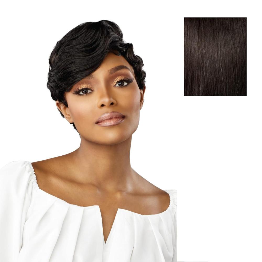 imageSensationnel Dashly Wig Unit 26 Non Lace Cap Ready to Wear Synthetic 1 JETBLACK2 DARKBROWN