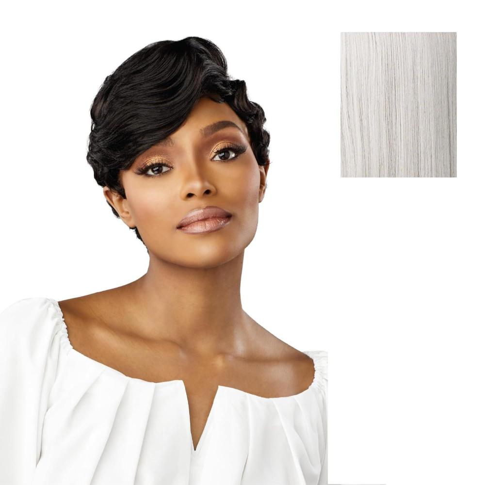 imageSensationnel Dashly Wig Unit 26 Non Lace Cap Ready to Wear Synthetic 1 JETBLACKPLATINUMASHBLONDE