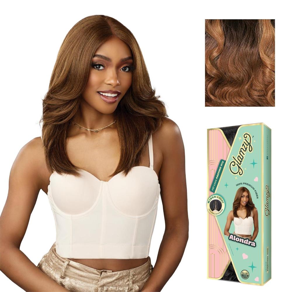 imageSensationnel Glamzy Lace Part Wigs Alondra Glueless Hand Tied Wider Parting Synthetic Hair 1 JETBLACKMPHAZEL