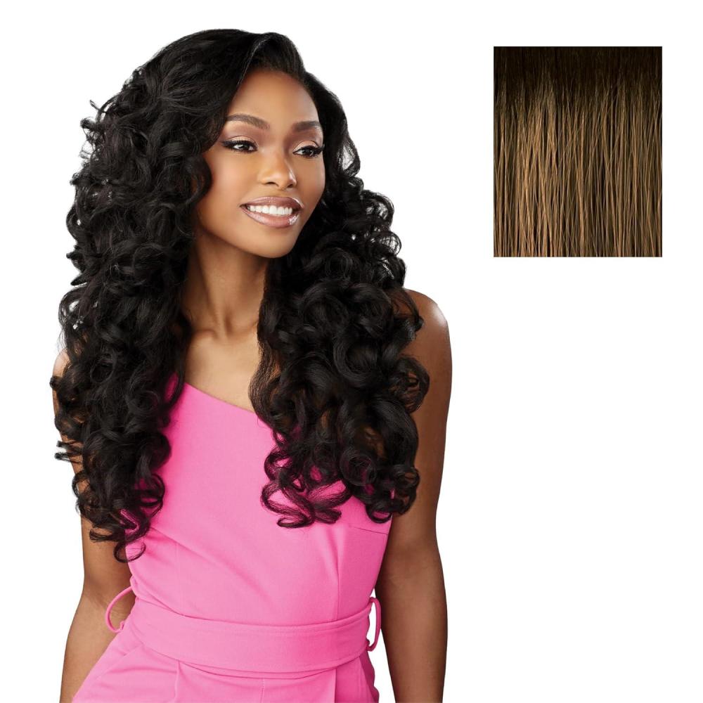 imageSensationnel Instant Weave Half Wig 23 Synthetic Blendwig Adjustable Drawstring for Seamless Hair Blending 1 JETBLACKTH227