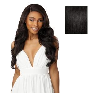 Sensationnel Dashly Lace Front Wig – Unit 53 Hand Tied Laceparting Ear to Ear Synthetic (1 JETBLACK)(1B OFFBLACK)