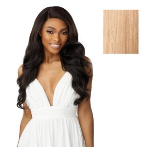 Sensationnel Dashly Lace Front Wig – Unit 53 Hand Tied Laceparting Ear to Ear Synthetic (1 JETBLACK)(ASHPEACHBLONDE)