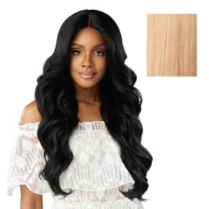Sensationnel Dashly Lace Front Wig – Unit 55 Hand Tied Laceparting Ear to Ear Synthetic (1 JETBLACK)(ASHPEACHBLONDE)