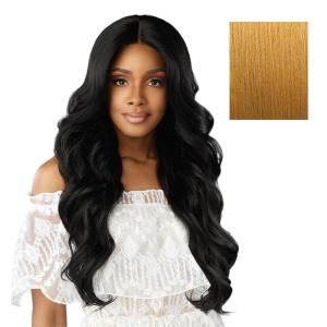 Sensationnel Dashly Lace Front Wig – Unit 55 Hand Tied Laceparting Ear to Ear Synthetic (1 JETBLACK)(SUNFLOWERBLONDE)