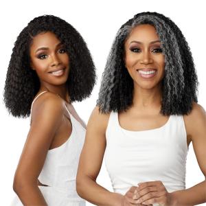 Sensationnel Dashly Lace Saltandpepper Wig – Sp Unit 4 Hand Tied Laceparting Ear to Ear Synthetic (1 JETBLACK)(CH30)
