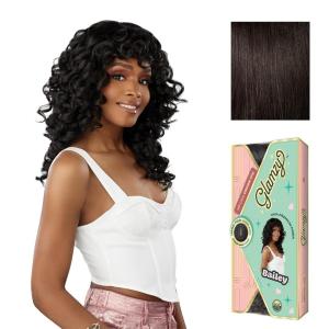 Sensationnel Glamzy Lace Crown Wig – Bailey Glueless Hand Tied CrownArea Synthetic Hair (1 JETBLACK)(2 DARKBROWN)