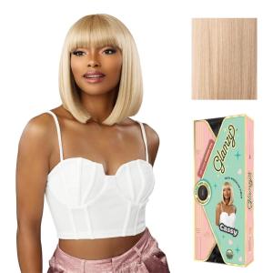 Sensationnel Glamzy Lace Crown Wig – Cassy Glueless Hand Tied CrownArea Synthetic Hair (1 JETBLACK)(PEARLBLONDE)