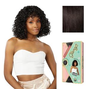 Sensationnel Glamzy Lace Crown Wig – Lizy Glueless Hand Tied CrownArea Synthetic Hair (1 JETBLACK)(2 DARKBROWN)