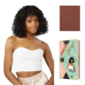 Sensationnel Glamzy Lace Crown Wig – Lizy Glueless Hand Tied CrownArea Synthetic Hair (1 JETBLACK)(ROSYPINK)