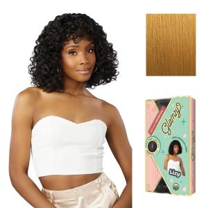 Sensationnel Glamzy Lace Crown Wig – Lizy Glueless Hand Tied CrownArea Synthetic Hair (1 JETBLACK)(SUNFLOWERBLONDE)