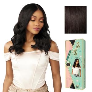 Sensationnel Glamzy Lace Part Wig – Aria Glueless Hand Tied Wider V Parting Synthetic Hair (1 JETBLACK)(2 DARKBROWN)