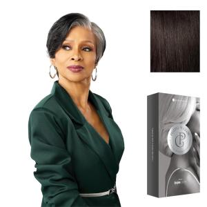 Sensationnel Platinum Glow 13X6 Wig – Marceline Lacefrontal Glueless human hair blend Preplucked Hairline (1 JETBLACK)(2 DARKBROWN)