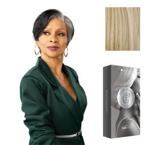 Sensationnel Platinum Glow 13X6 Wig – Marceline Lacefrontal Glueless human hair blend Preplucked Hairline (1 JETBLACK)(LUXEBLONDE)