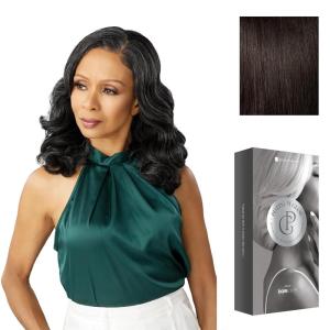 Sensationnel Platinum Glow 13X6 Wig – Nadine Lacefrontal Glueless human hair blend Preplucked Hairline (1 JETBLACK)(2 DARKBROWN)
