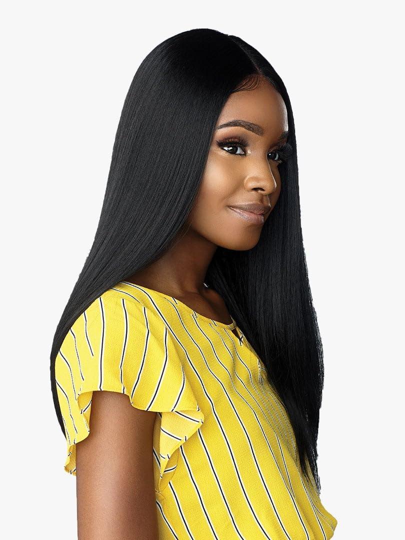 imageSensationnel Dashly Lace Front Wig Unit 10 Hand Tied Laceparting Ear to Ear Synthetic 1 JETBLACK1 JETBLACK