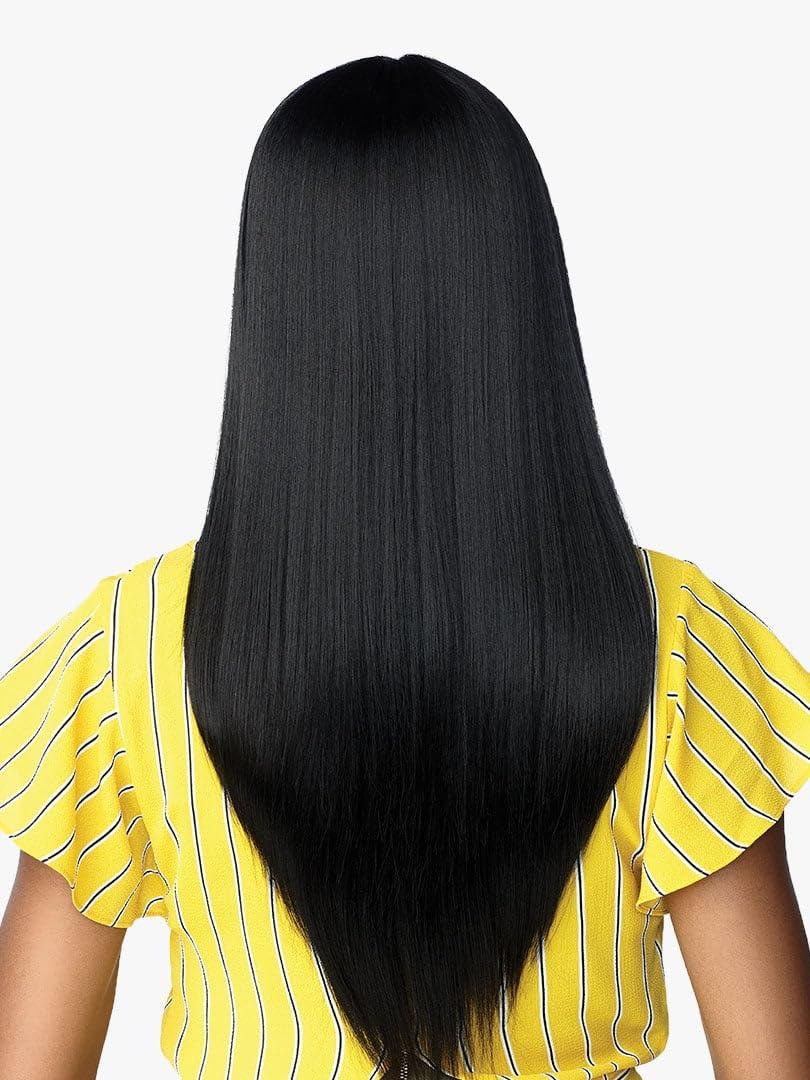 imageSensationnel Dashly Lace Front Wig Unit 10 Hand Tied Laceparting Ear to Ear Synthetic 1 JETBLACKDark Brown 2