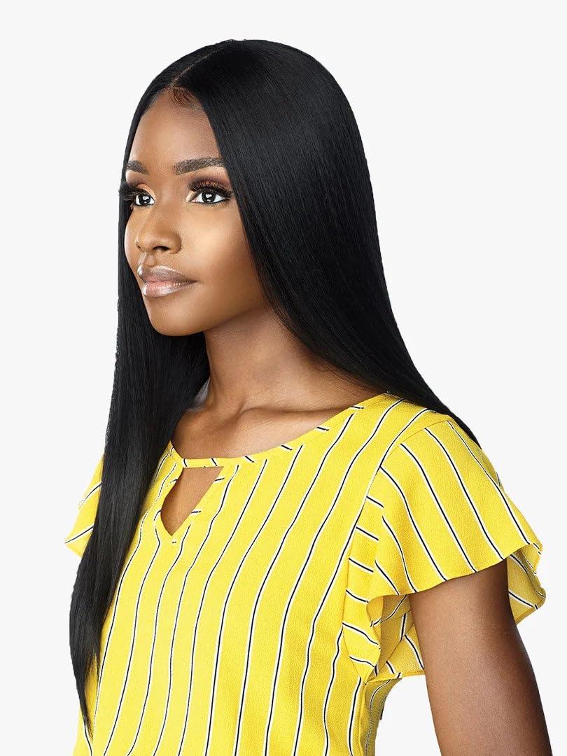 imageSensationnel Dashly Lace Front Wig Unit 10 Hand Tied Laceparting Ear to Ear Synthetic 1 JETBLACKLT613BLUE