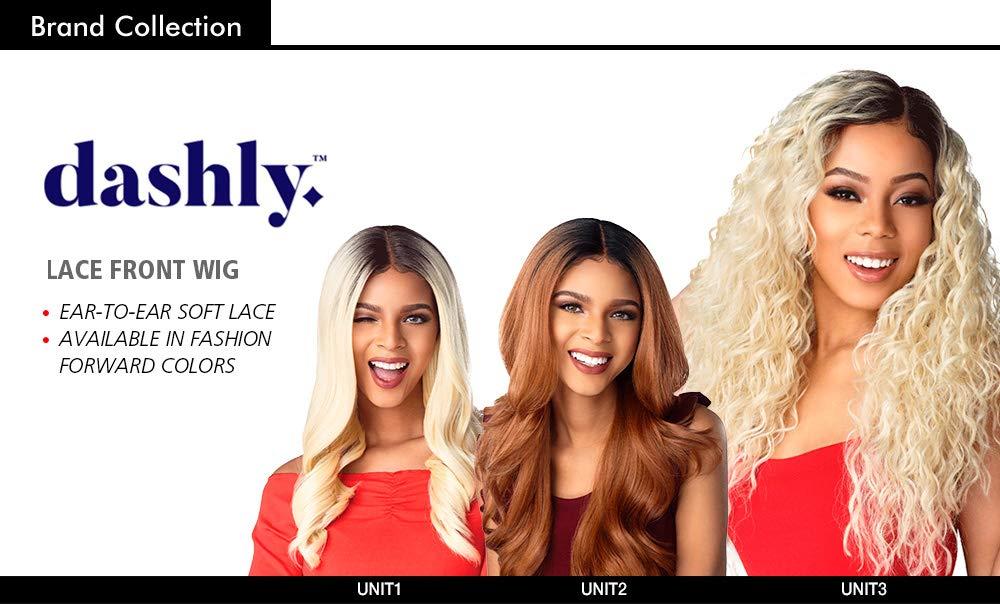 imageSensationnel Dashly Lace Front Wig Unit 3 Hand Tied Laceparting Ear to Ear Synthetic T2COPPERT2COPPER