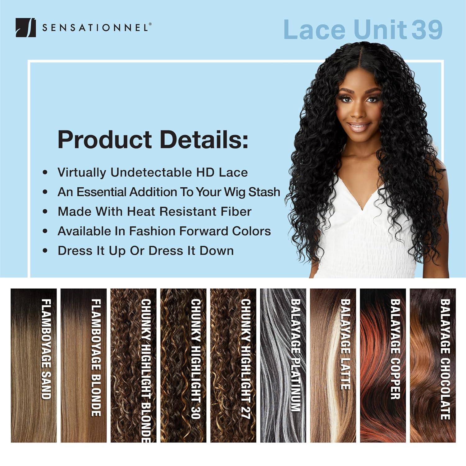 imageSensationnel Dashly Lace Front Wig Unit 39 Hand Tied Laceparting Ear to Ear Synthetic 1 JETBLACKCH30