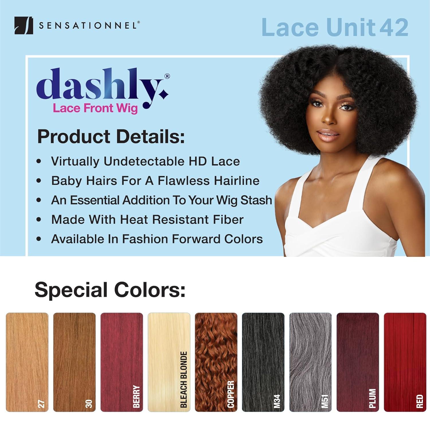 imageSensationnel Dashly Lace Front Wig Unit 42 Hand Tied Laceparting Ear to Ear Synthetic 27 HONEYBLONDE30 LIGHTAUBURN