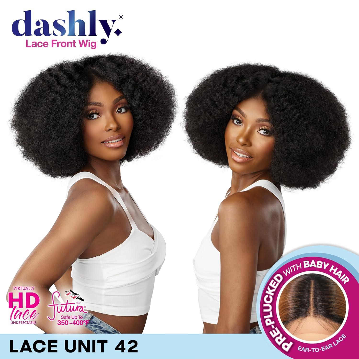 imageSensationnel Dashly Lace Front Wig Unit 42 Hand Tied Laceparting Ear to Ear Synthetic 27 HONEYBLONDEBLEACHBLONDE